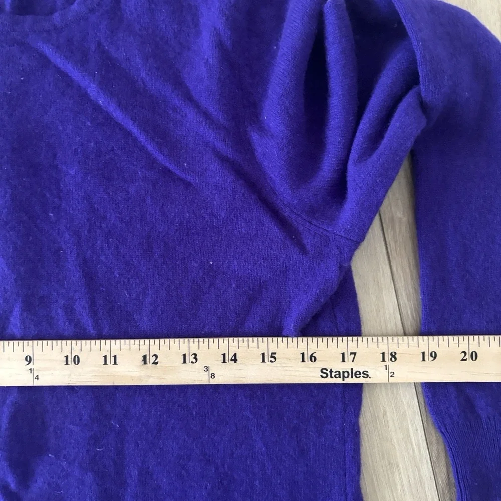 Charter Club Luxury 100% Cashmere Purple Crew Neck Pullover Sweater Womens Large